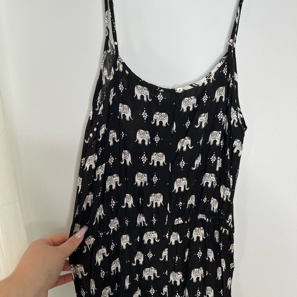 Forever 21 NWT Size L Elephant Maxi Dress Spaghetti Strap - Picture 5 of 7